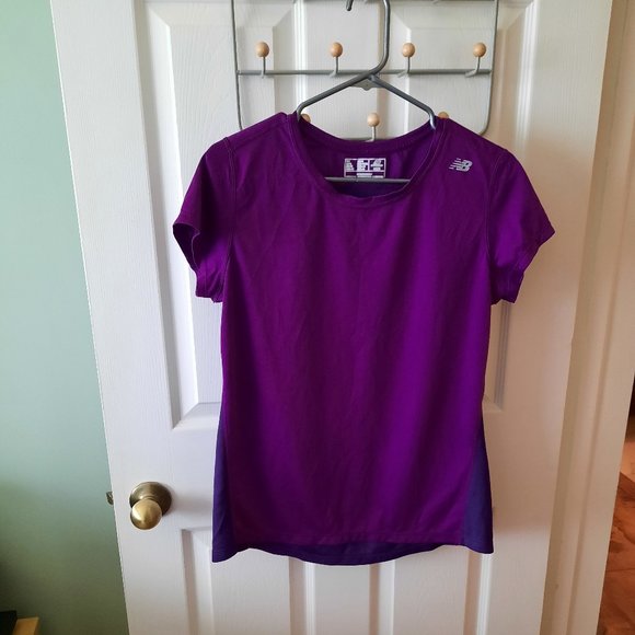 New Balance Size Large Purple Lightning Dry Athletic Tshirt - Picture 2 of 9